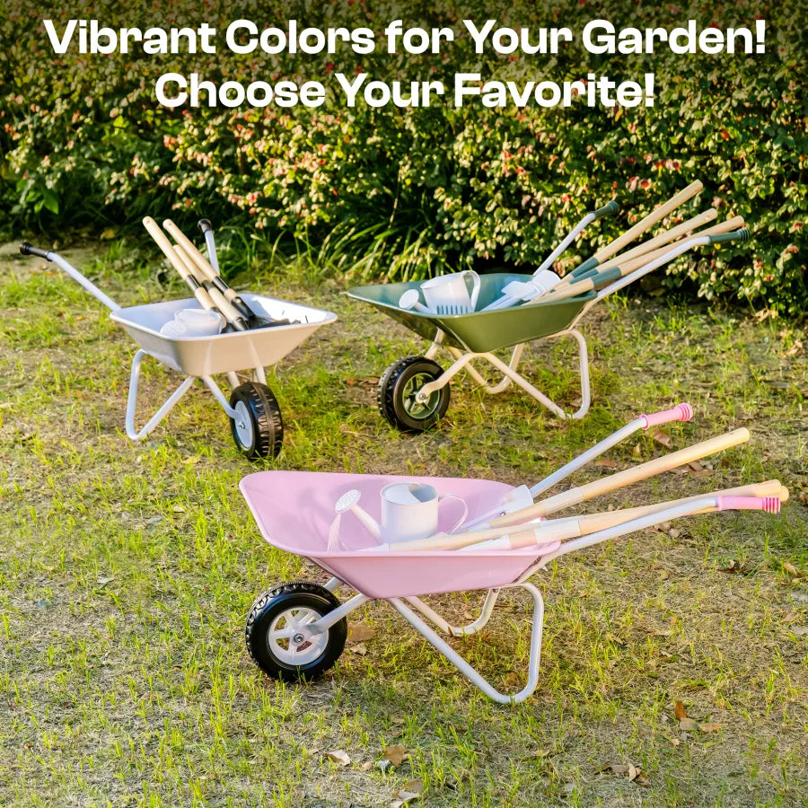 Carriola per bambini ROBUD con set da giardinaggio