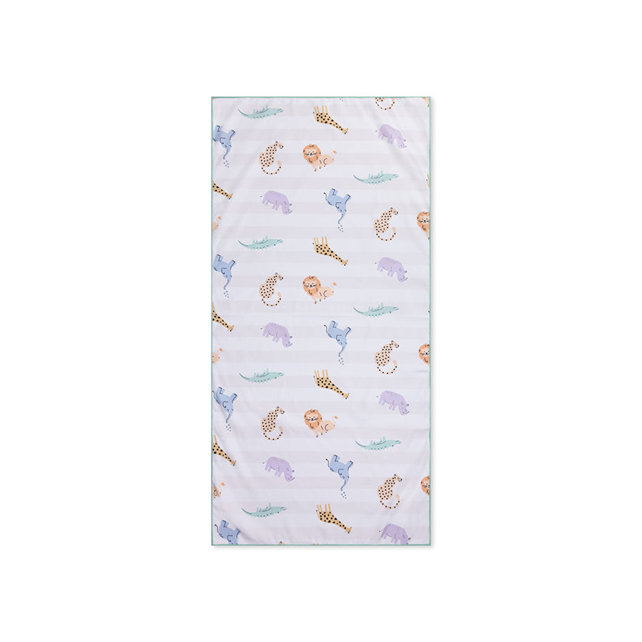 Wild Life | Asciugamano in microfibra multicolore 135 x 65 cm