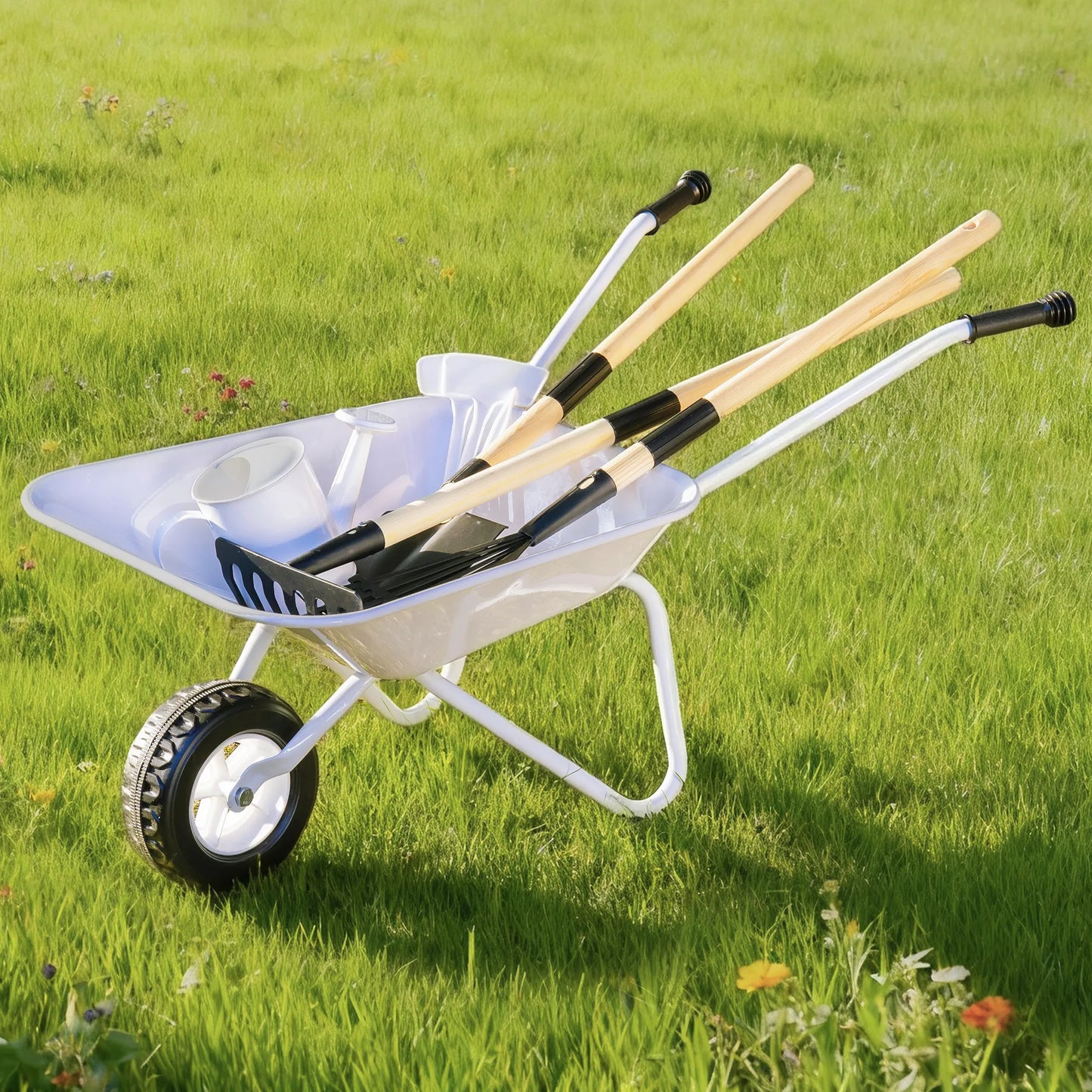 Carriola per bambini ROBUD con set da giardinaggio