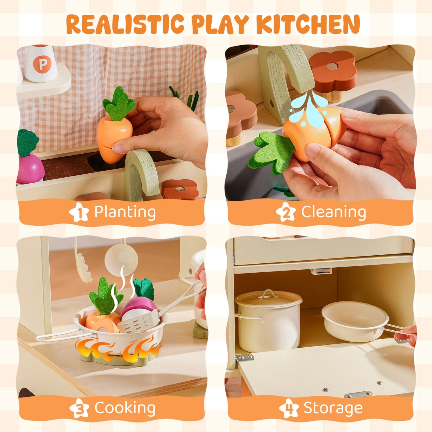 Set da cucina in legno per bambini ROBUD