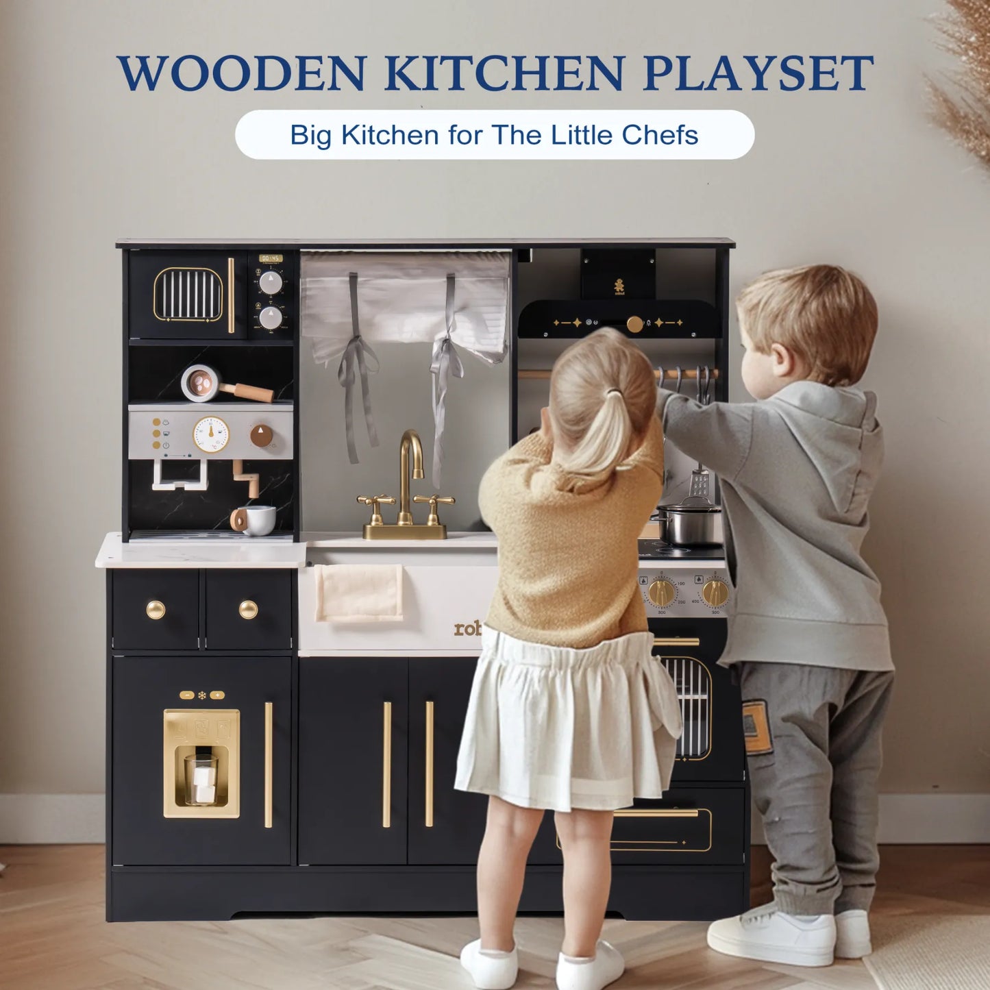 Cucina giocattolo moderna ROBUD per bambini - Bianca