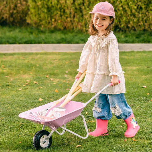 Carriola per bambini ROBUD con set da giardinaggio