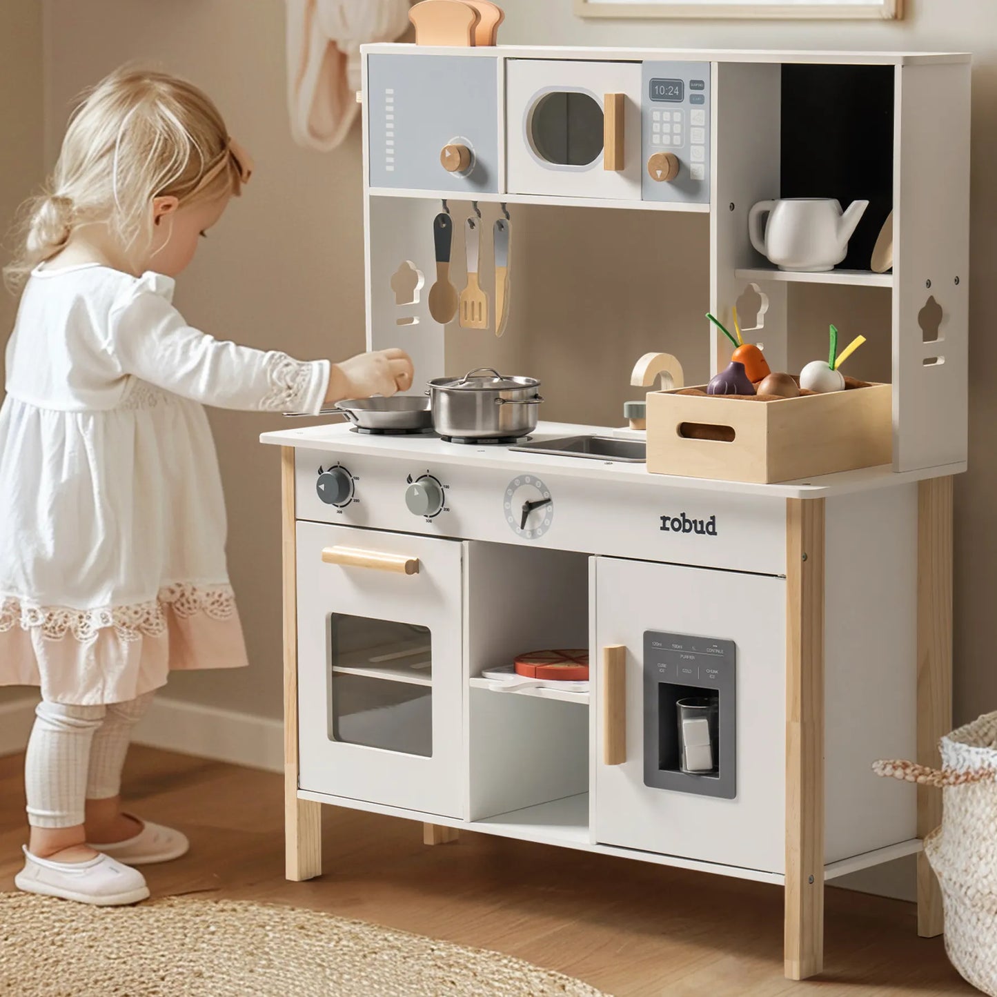 ROBUD Cucina da gioco in legno per bambini - Piantagione