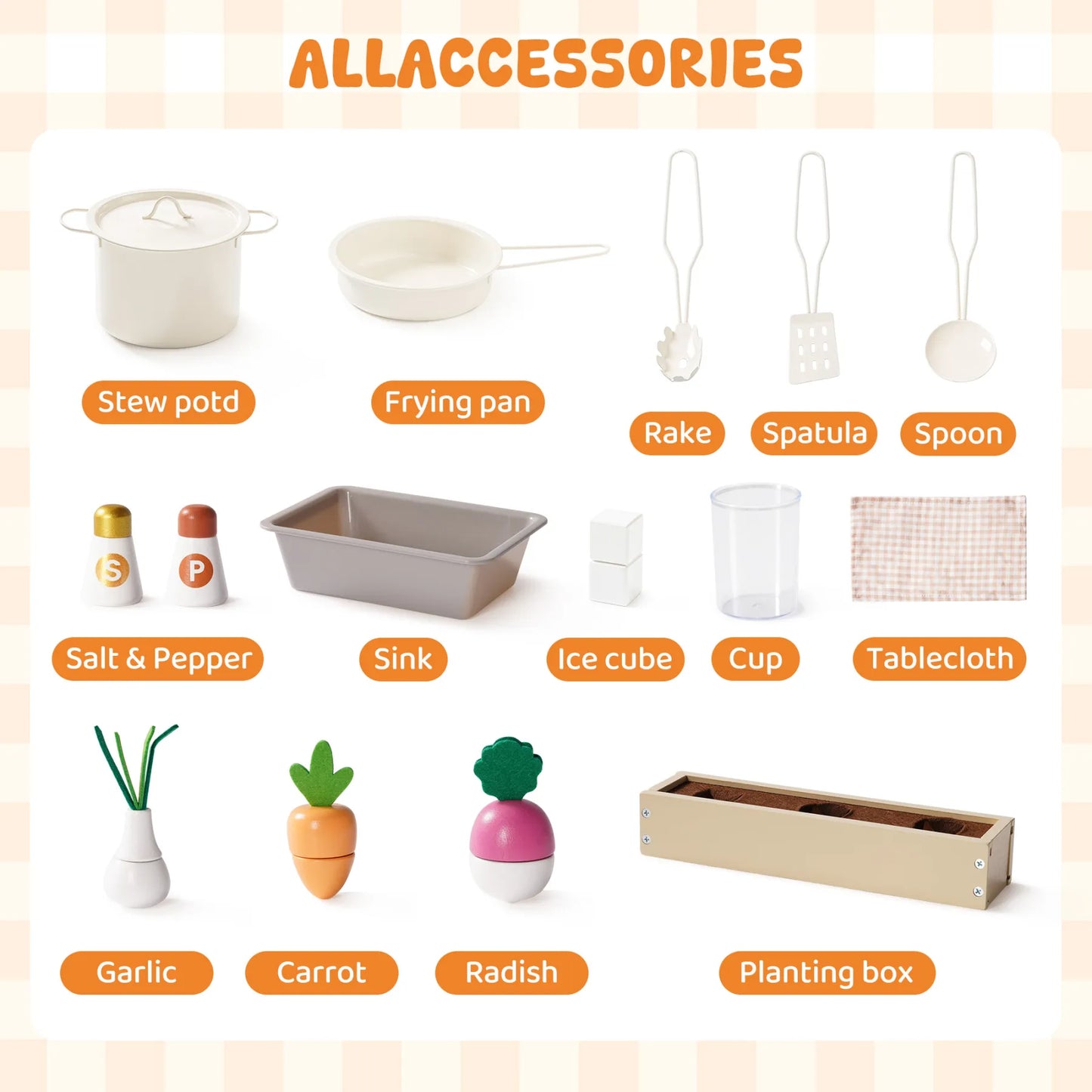 Set da cucina in legno per bambini ROBUD