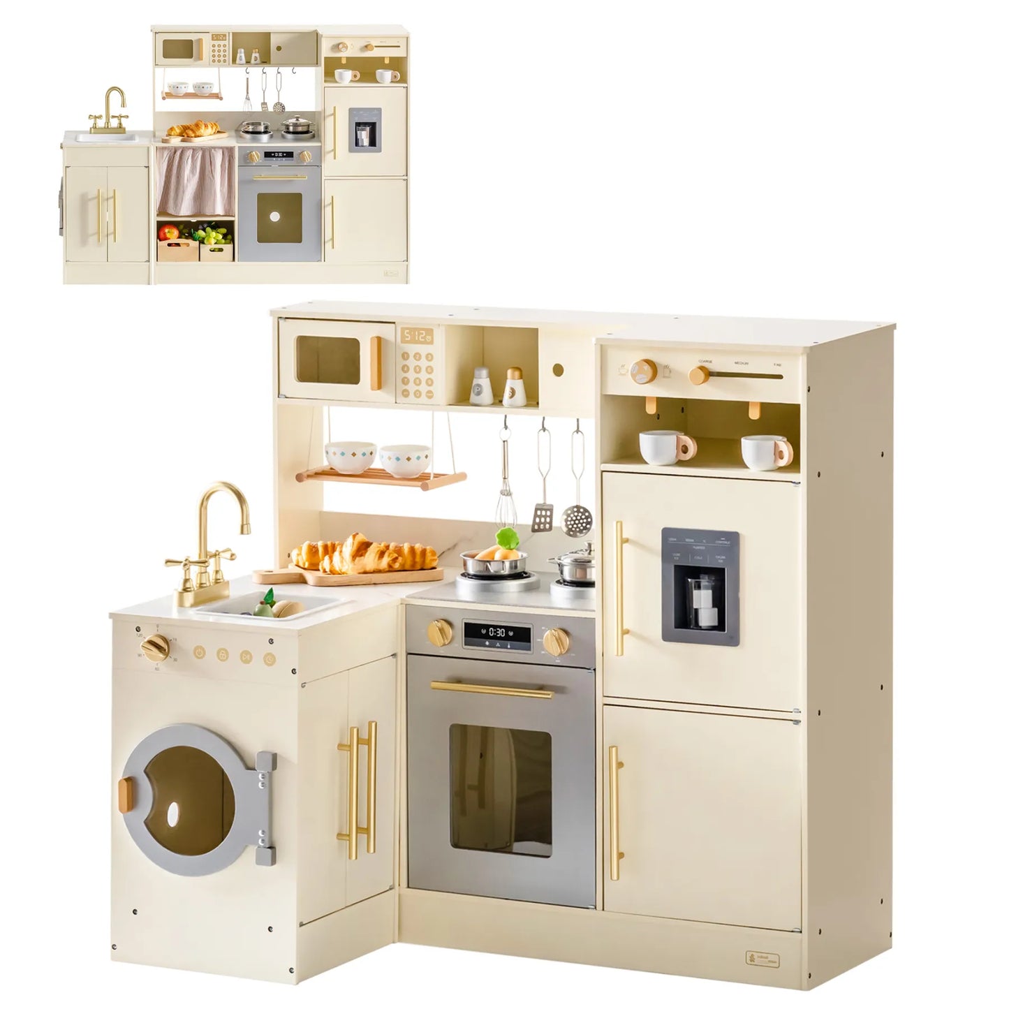 ROBUD Cucina Angolare Finta con Tutto in Uno e Stile Combinato
