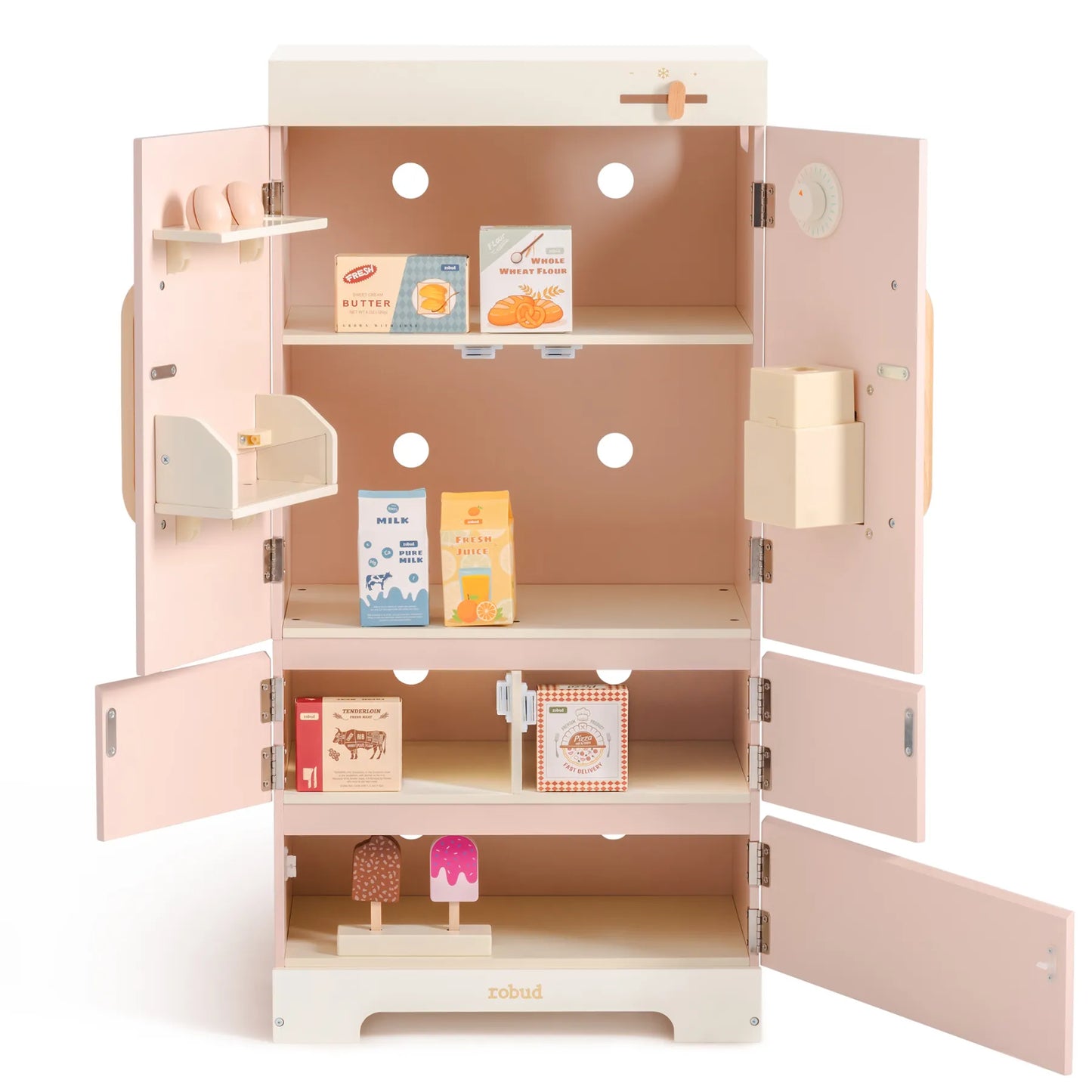 Frigorifero in legno rosa ROBUD