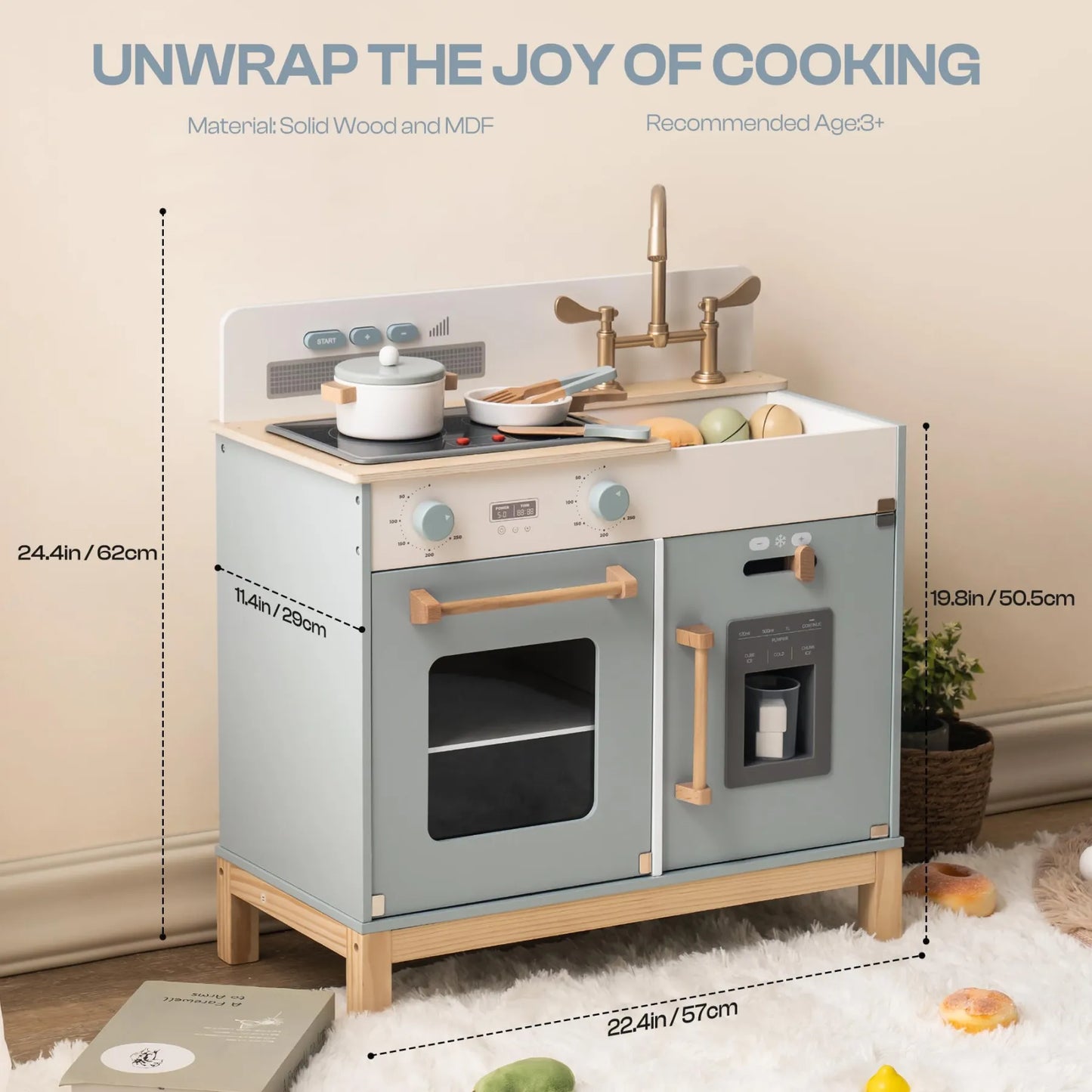 Cucina giocattolo in legno per bambini ROBUD - Montessori