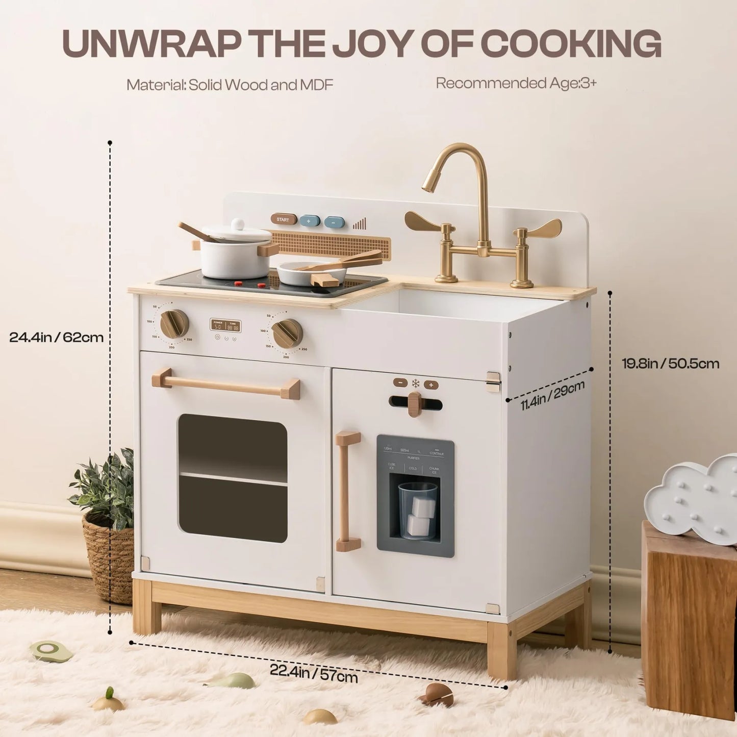 Cucina giocattolo in legno per bambini ROBUD - Montessori