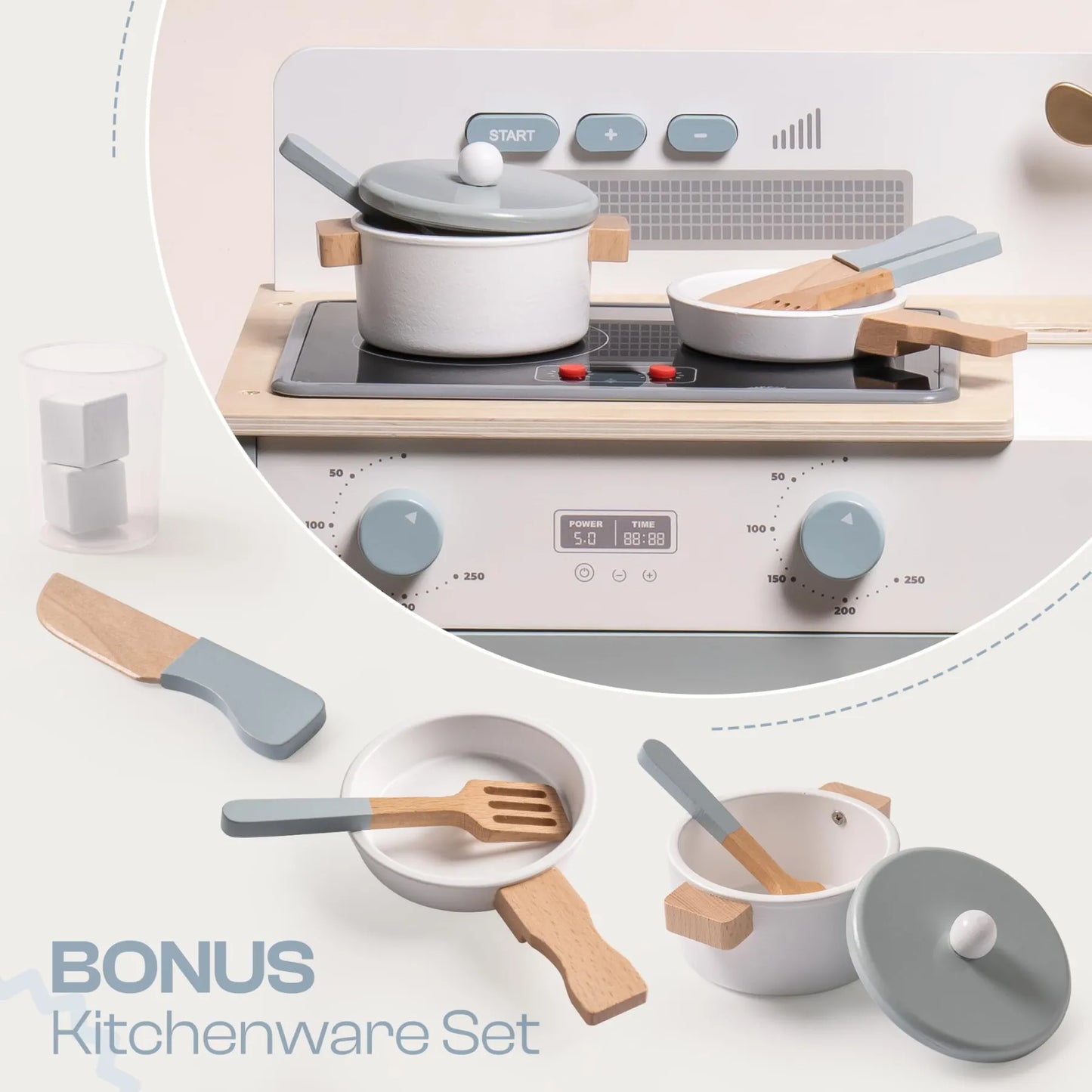 Cucina giocattolo in legno per bambini ROBUD - Montessori