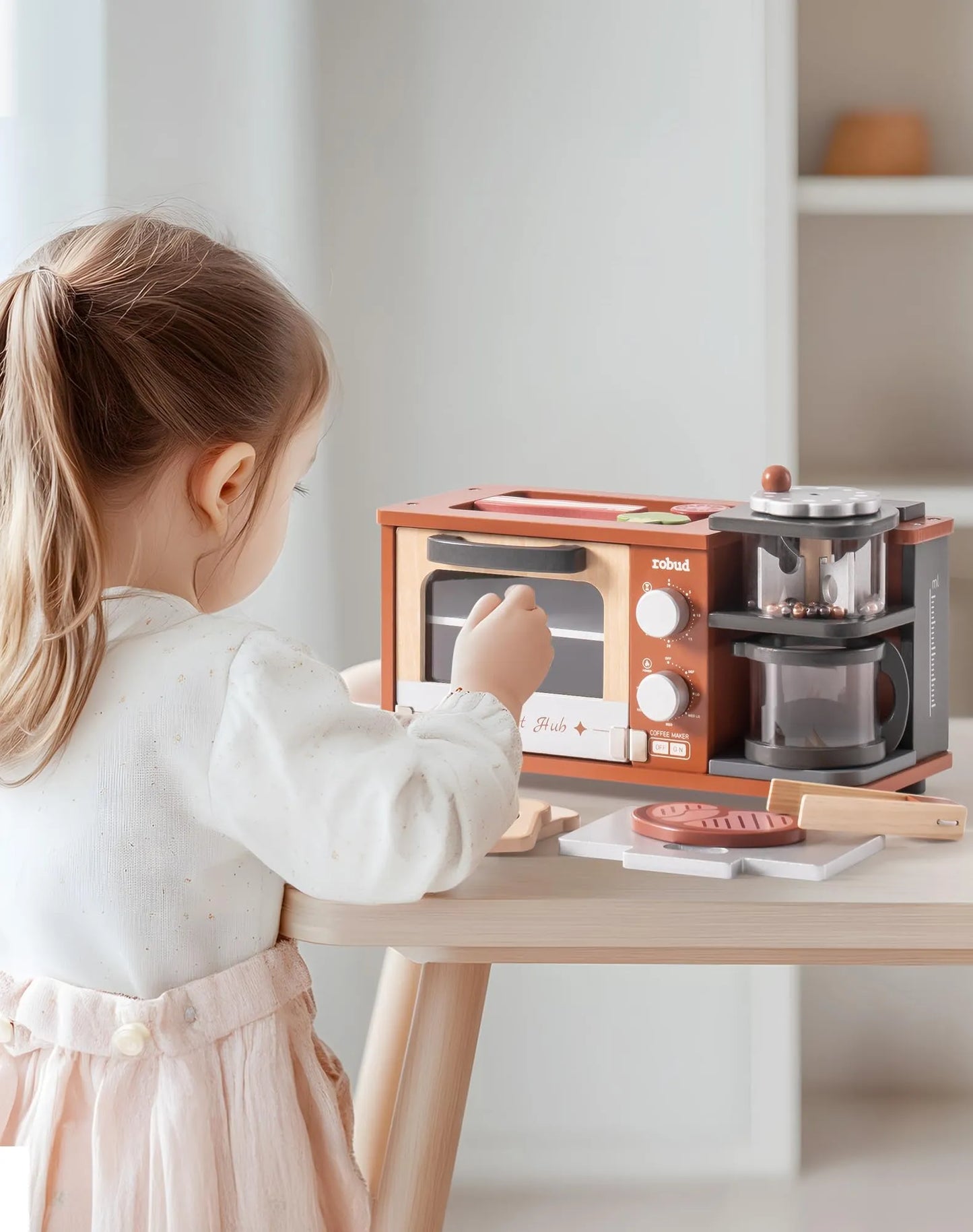 ROBUD Macchina per la colazione Giocattolo da cucina - Caramello