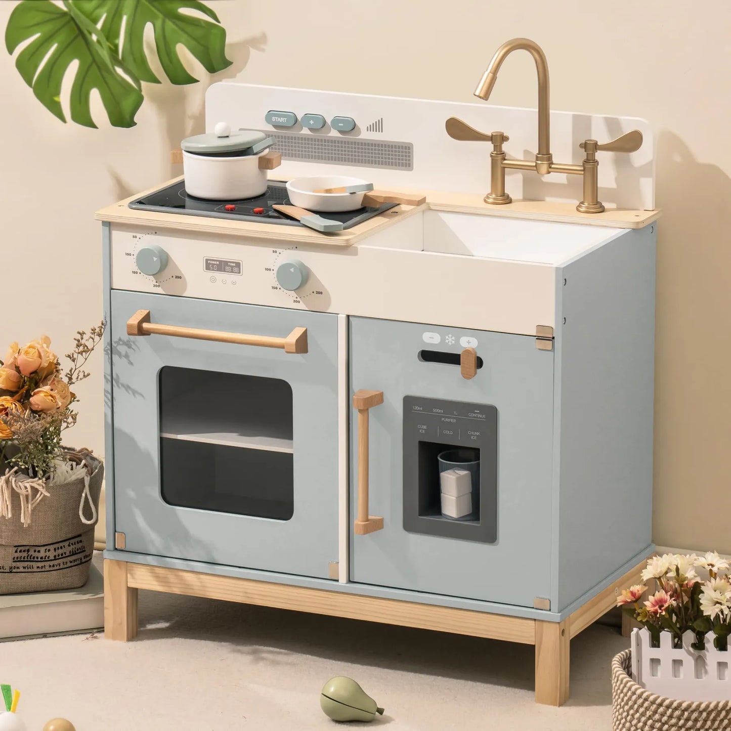 Cucina giocattolo in legno per bambini ROBUD - Montessori