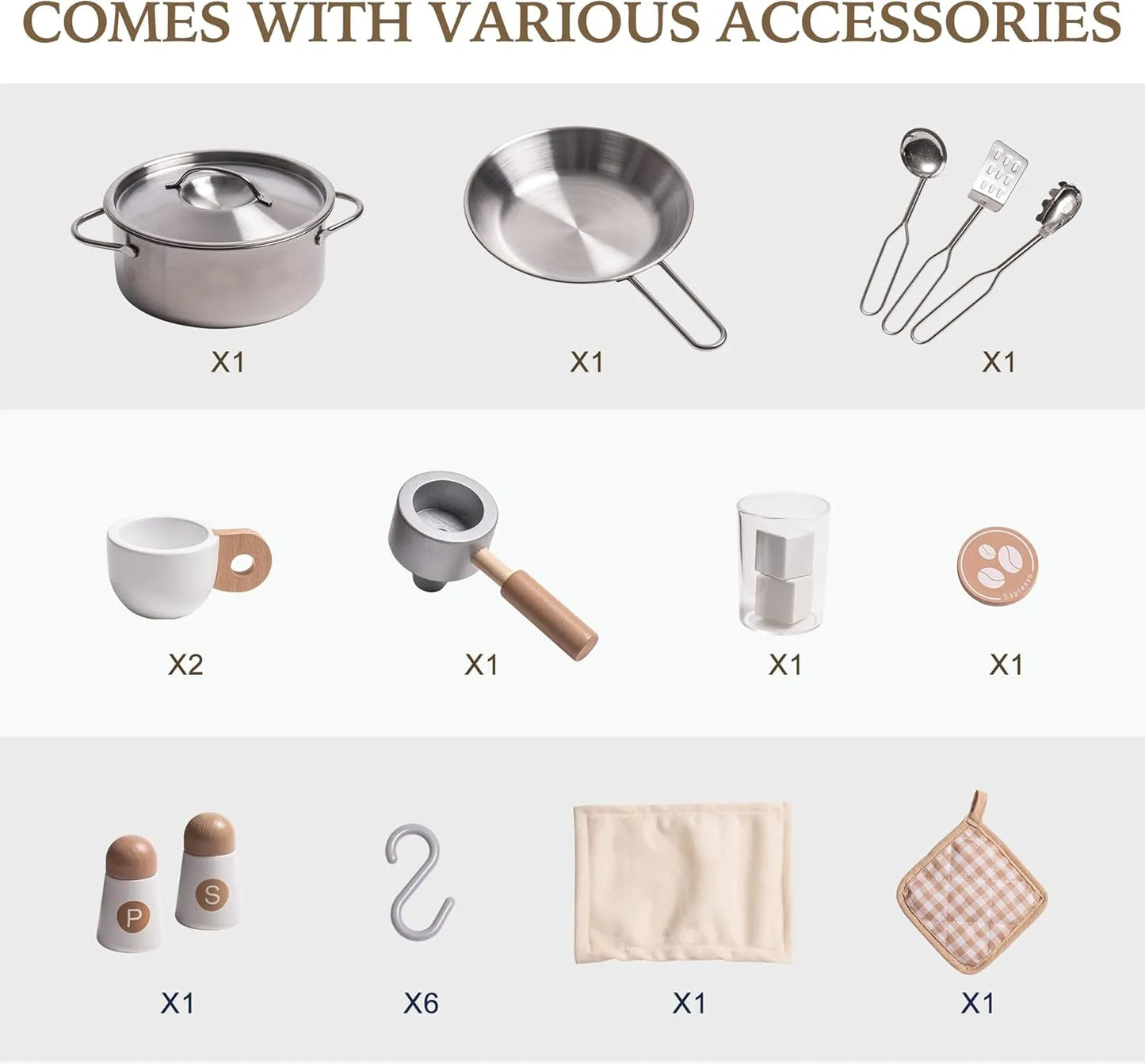 Cucina giocattolo moderna ROBUD per bambini - Bianca