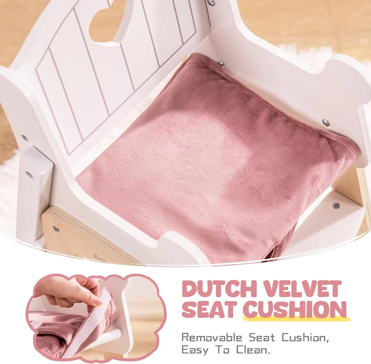 Seggiolone da gioco in legno ROBUD - Bianco