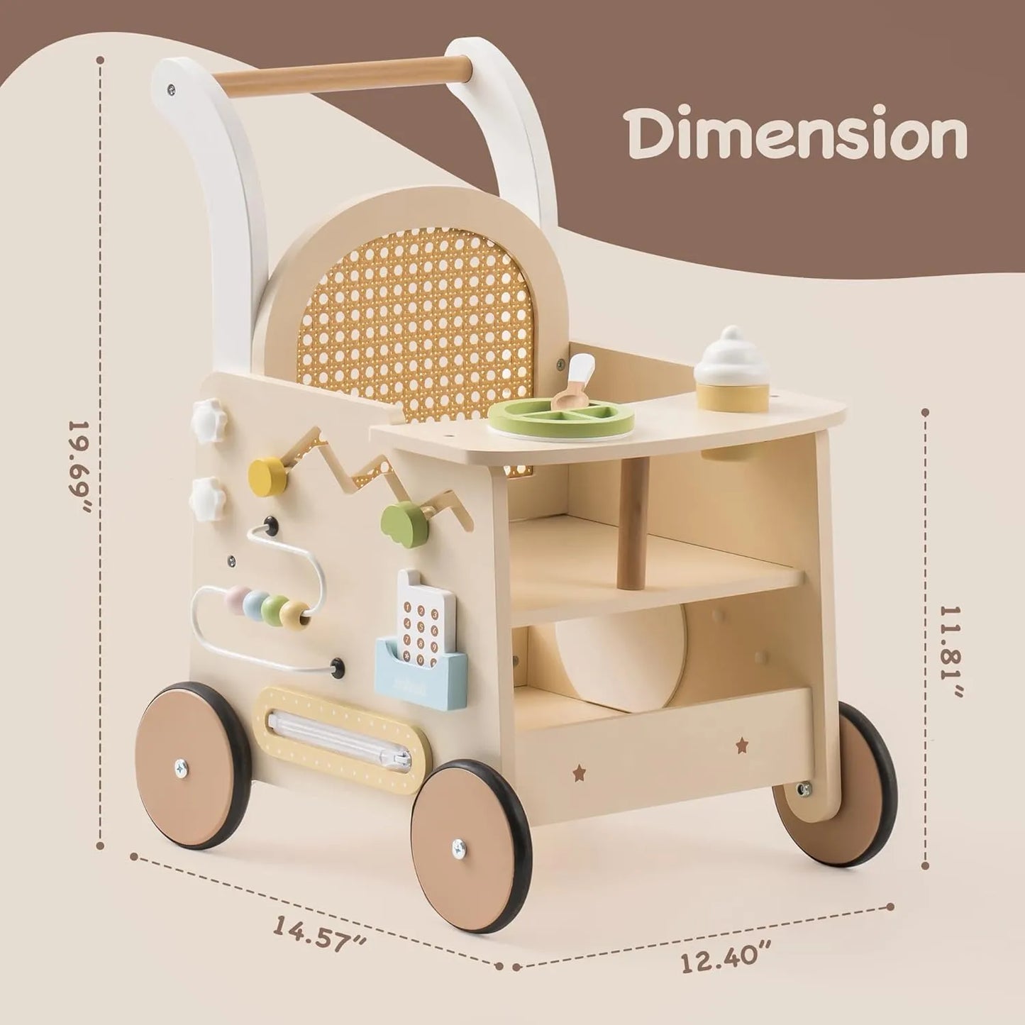 ROBUD Girello in legno per bambini