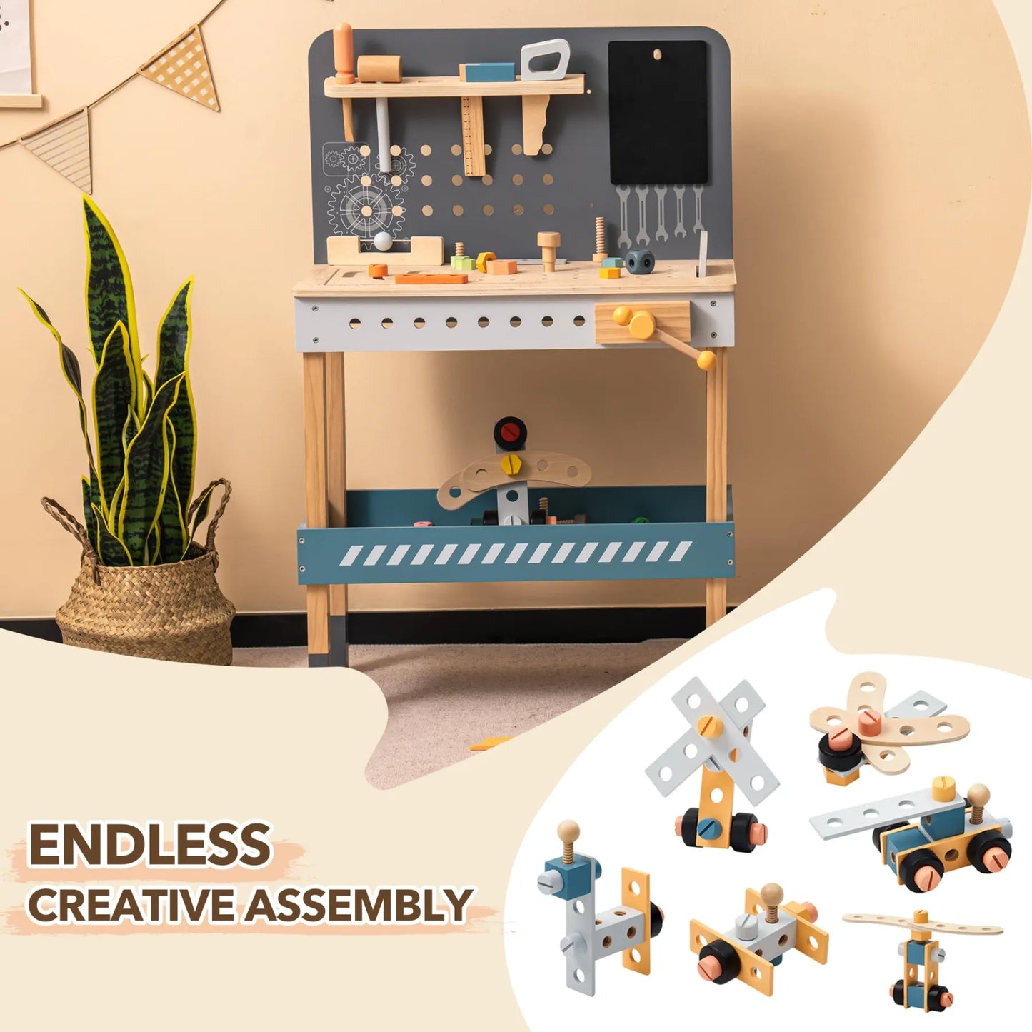 Banco da lavoro in legno ROBUD