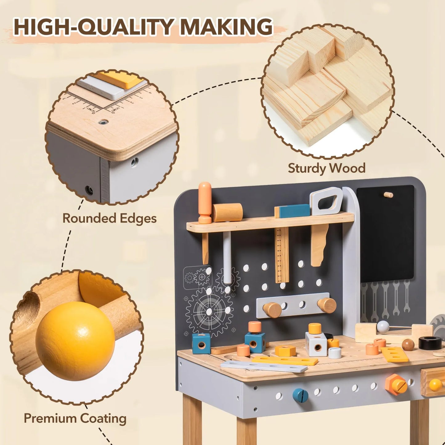 Banco da lavoro in legno ROBUD