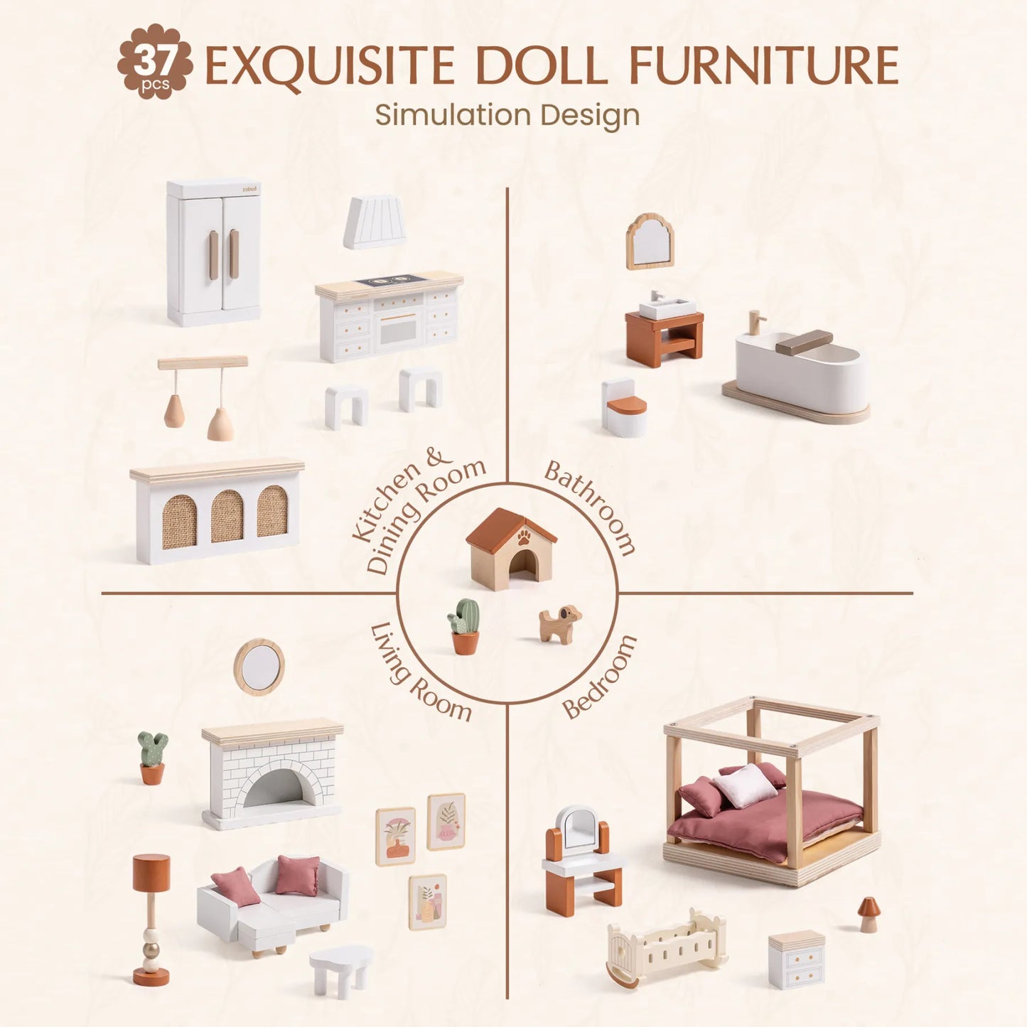 ROBUD Casa delle bambole in legno - Bohémien