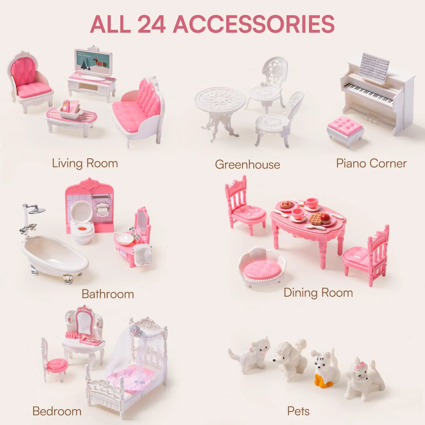 Casa delle bambole 24 pezzi