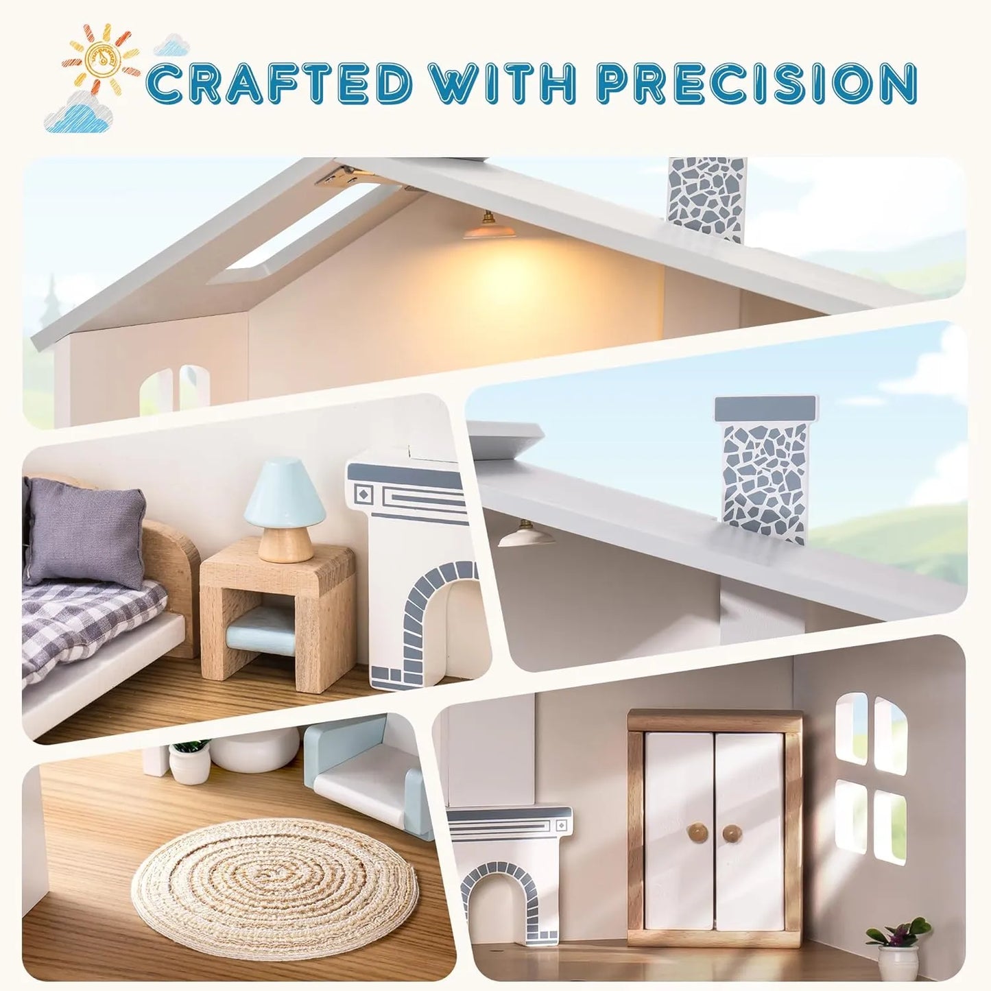 Semplice casa delle bambole nordica