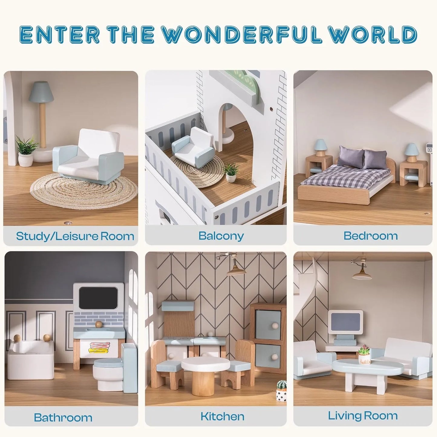 Semplice casa delle bambole nordica