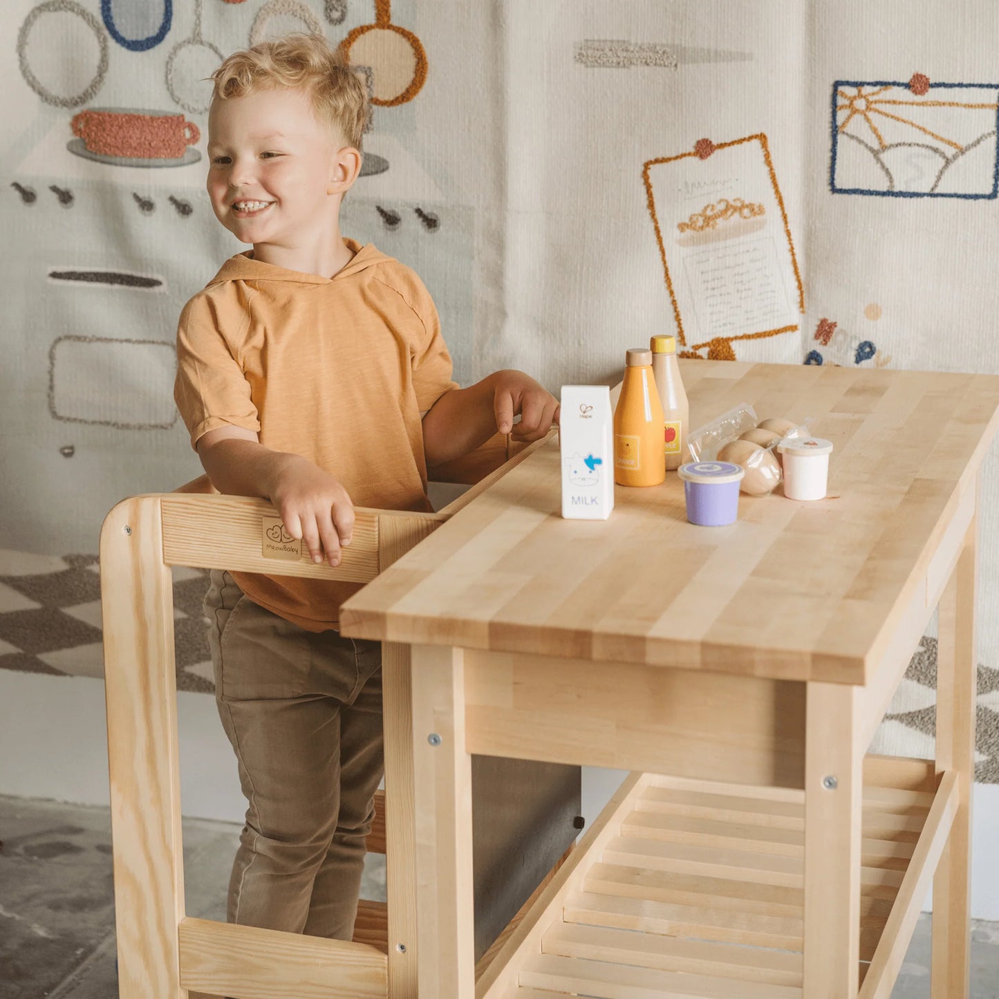 TORRE MONTESSORIANA PER BAMBINO - KITCHEN HELPER REGOLABILE | IN LEGNO